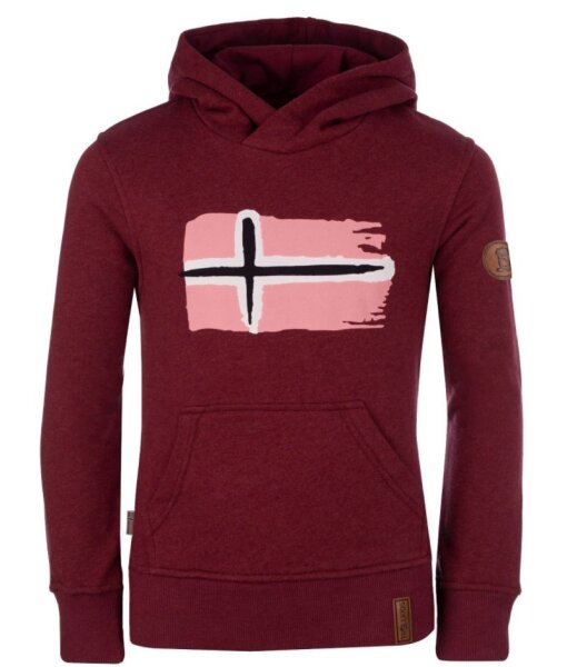 Trollkids Pullover "Trondheim" in Bordeaux in Gr.92