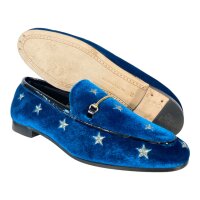 Melvin &amp; Hamilton Herren Scarlett 1 Velluto Chine Embroidery Stars Loafer Gr. 40