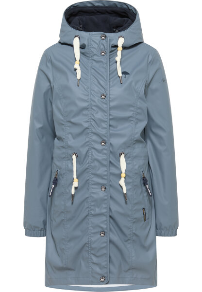 B-Ware Schmuddelwedda Damen 3in1 Regenmantel / Regenjacke Gr. M Graublau