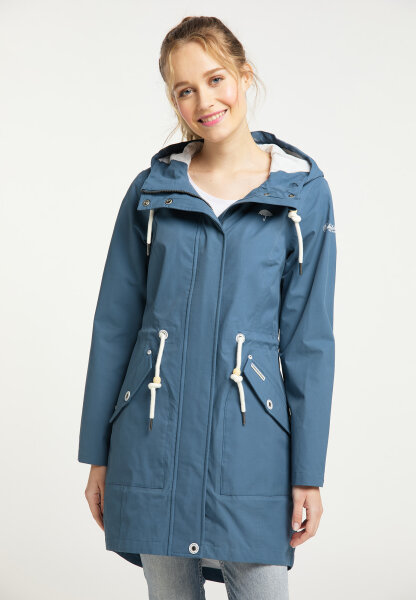 B-Ware Schmuddelwedda Damen Parka / Regenjacke Gr. S Graublau