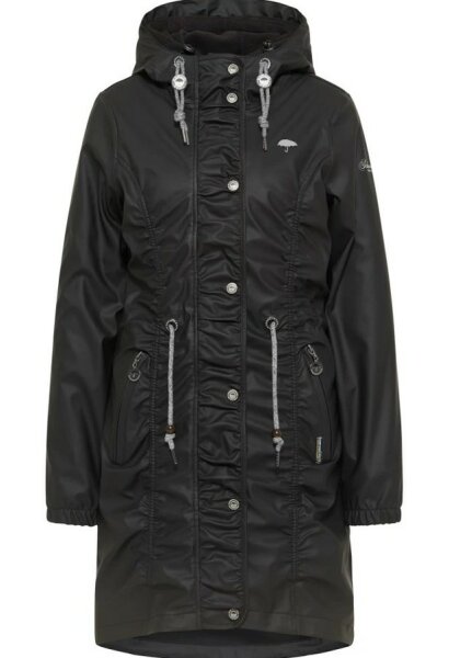 Schmuddelwedda Damen 3in1 Mantel / Regenjacke Gr. XXL Tiefschwarz