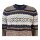 GANT Jumper Jacquard-Strickmuster Rundhalspullover / Strickpullover Gr. XXL Blau / Braun