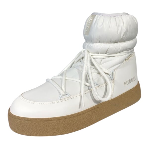 Moon Boots Damen MB LTRACK Low Nylon WP Winterschuhe Gr. 42 Wei&szlig;
