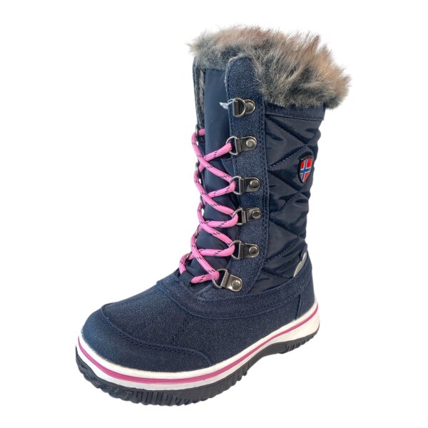 Trollkids M&auml;dchen Holmenkollen Snow Boots / Winterstiefel Gr. 30 Blau / Pink