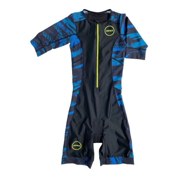 Zone3 Activate Plus Kurzarm Trisuit Stealth Speed Herren Badeanzug Gr. XS Schwarz / Blau