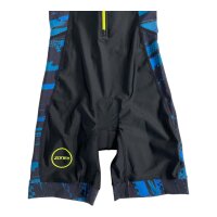 Zone3 Activate Plus Kurzarm Trisuit Stealth Speed Herren Badeanzug Gr. XS Schwarz / Blau