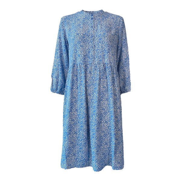 ESPRIT Damen Tunika Kleid / Blusenkleid Gr. 38 Blau / Light Blue Lavender