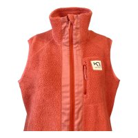 Kari Traa Damen Sanne Pile Vest Long Fleeceweste Gr. L Rosa