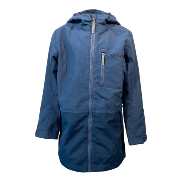 Trollkids Kids Regen Coat / Regenmantel Gr. 128 Dunkelblau