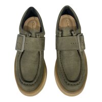 Clarks Damen Linoso Monk Dark Green Nub Schuhe / Mokassin Gr. 37,5