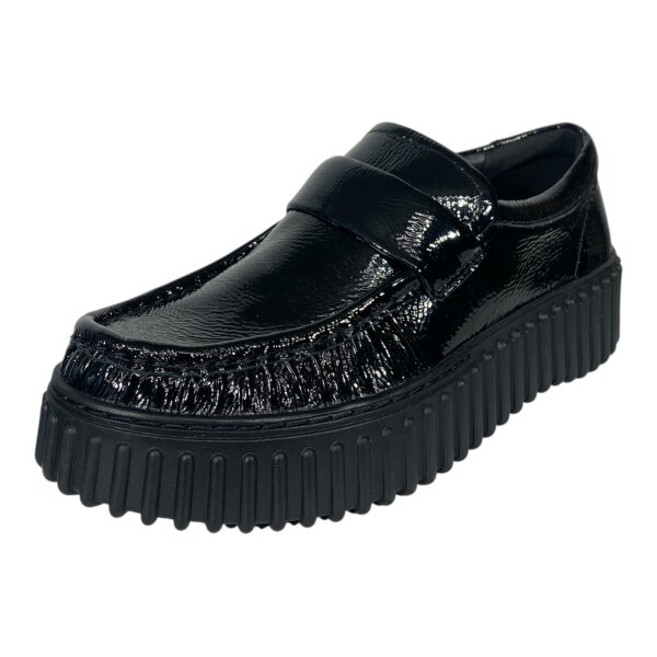 Clarks Damen Torhill Mocc Black Pat Mokassins Gr. 37