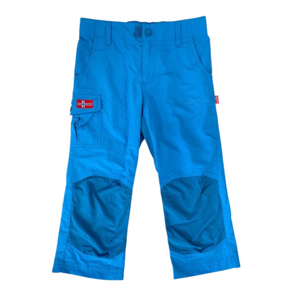Trollkids Kids Hammerfest 3/4 Pants / Outdoorhose Gr. 128 Petrol Blau