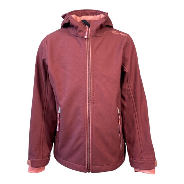Trollkids Kids M&auml;dchen Softshelljacke Gr. 128 Magenta / Pink