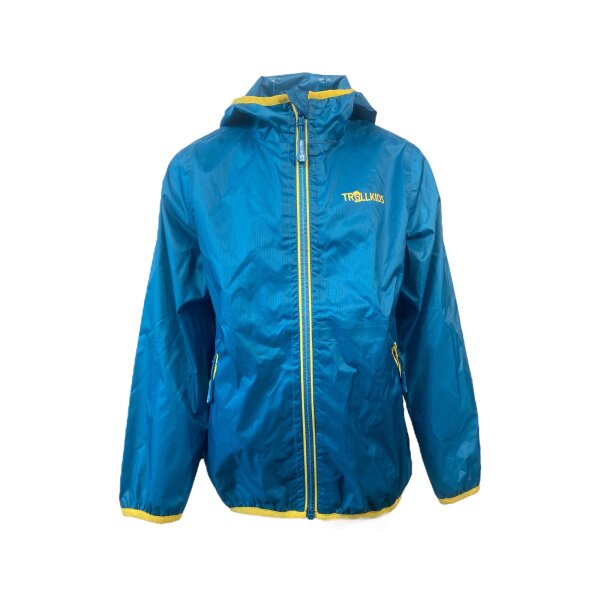 Trollkids Kids Trolltunga Jacket / Leichte Regenjacke Gr. 128 Blau